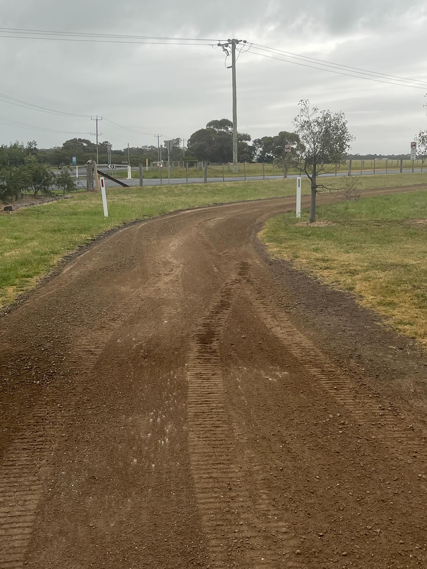 Rural driveway earthworks