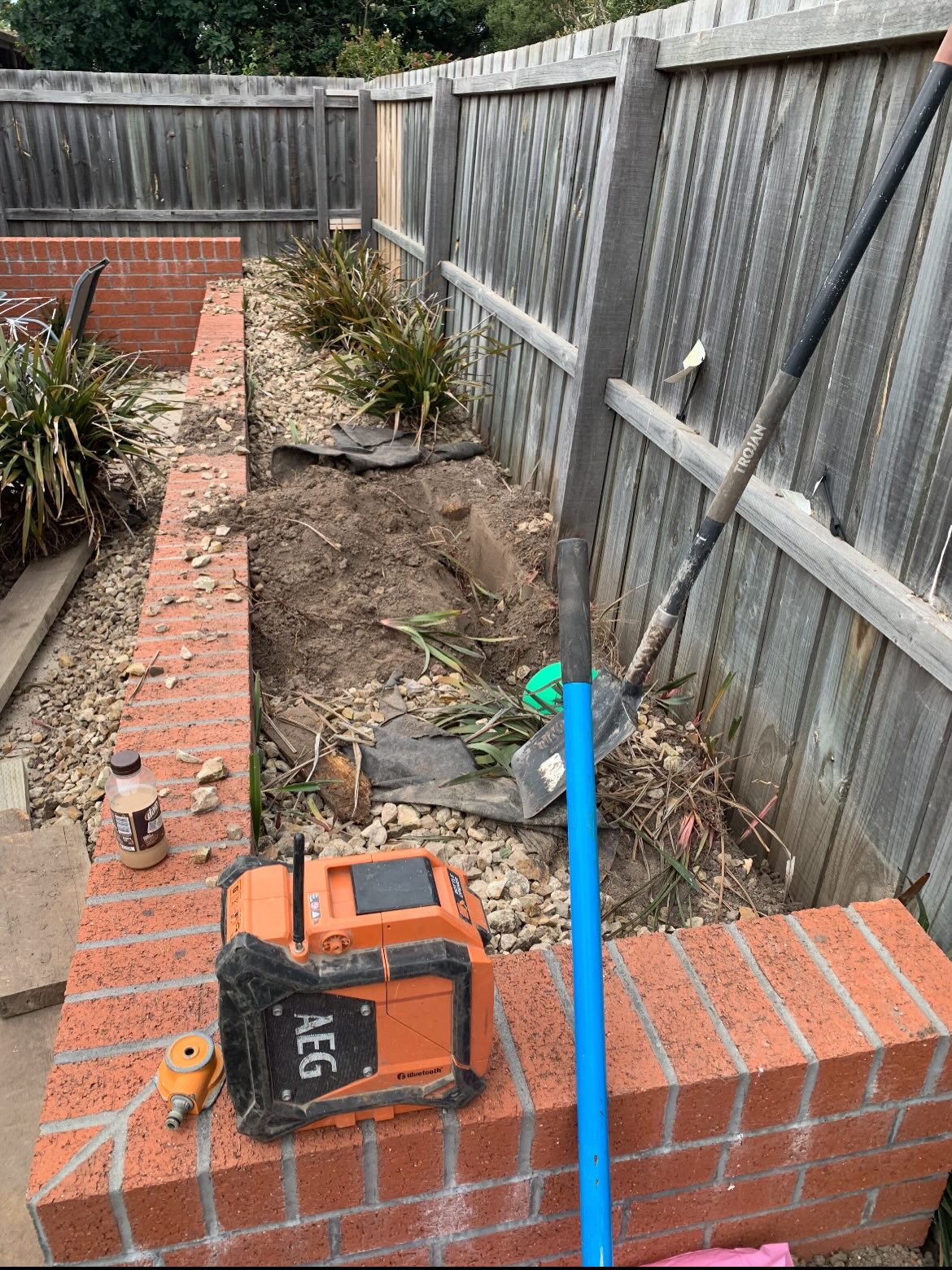 Landscaping and concrete